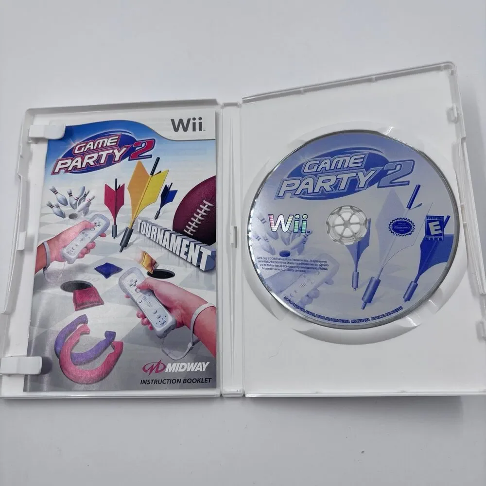 Game Party 2 Nintendo Wii Disc Case Manual CIB Tested Family Arcade Games